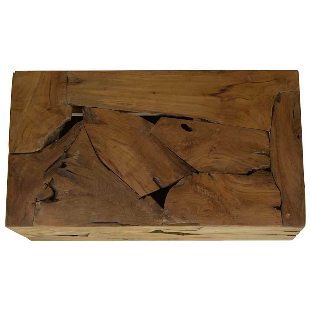 Stolić za kavu od prave tikovine 90 x 50 x 30 cm smeđi