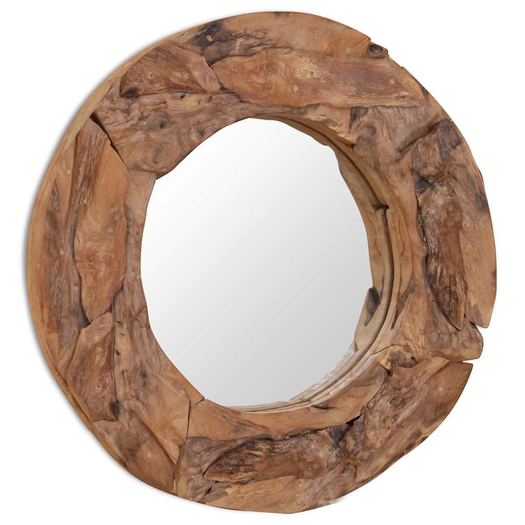 Ukrasno Ogledalo od Tikovine 60 cm Okruglo