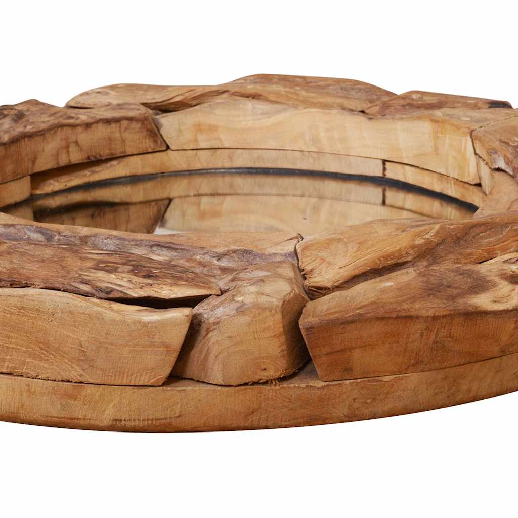 Ukrasno Ogledalo od Tikovine 60 cm Okruglo