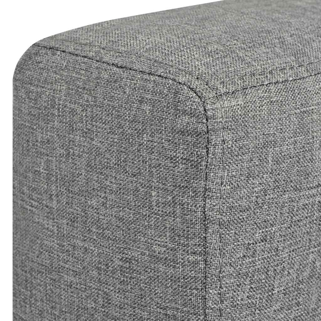 Dvodijelni set sofa od tkanine svijetlosivi
