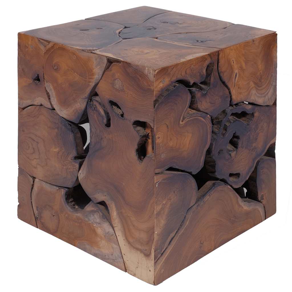 Stolci 2 kom smeđi 40x40x45 cm od masivne tikovine
