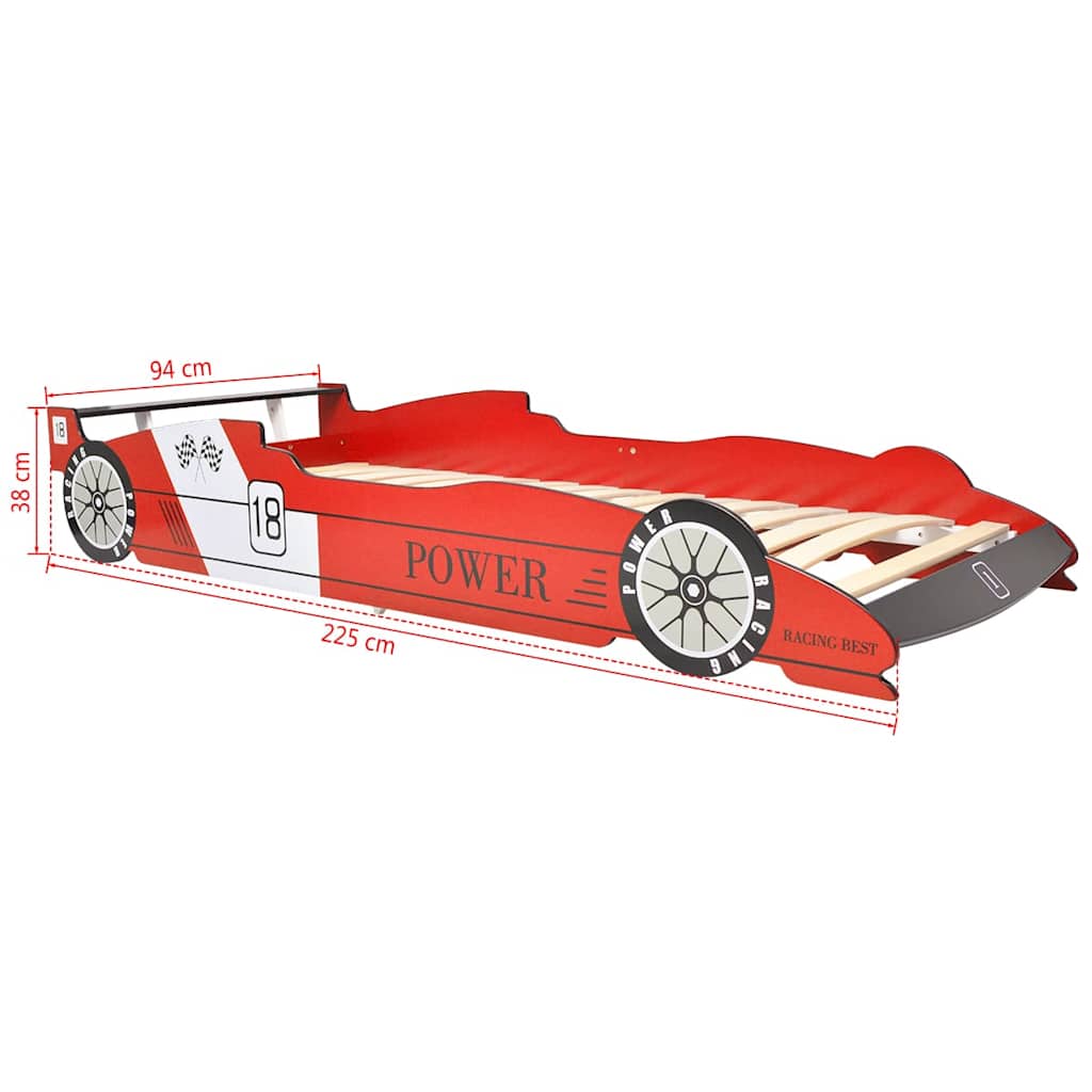 Dječji krevet trkaći auto 90 x 200 cm crveni