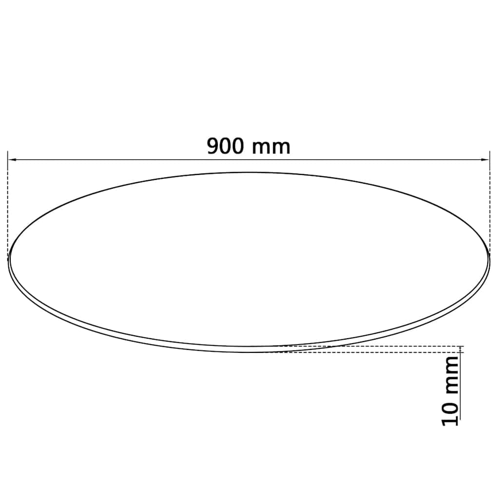 Stolna Ploča od Kaljenog Stakla Okrugla 900 mm