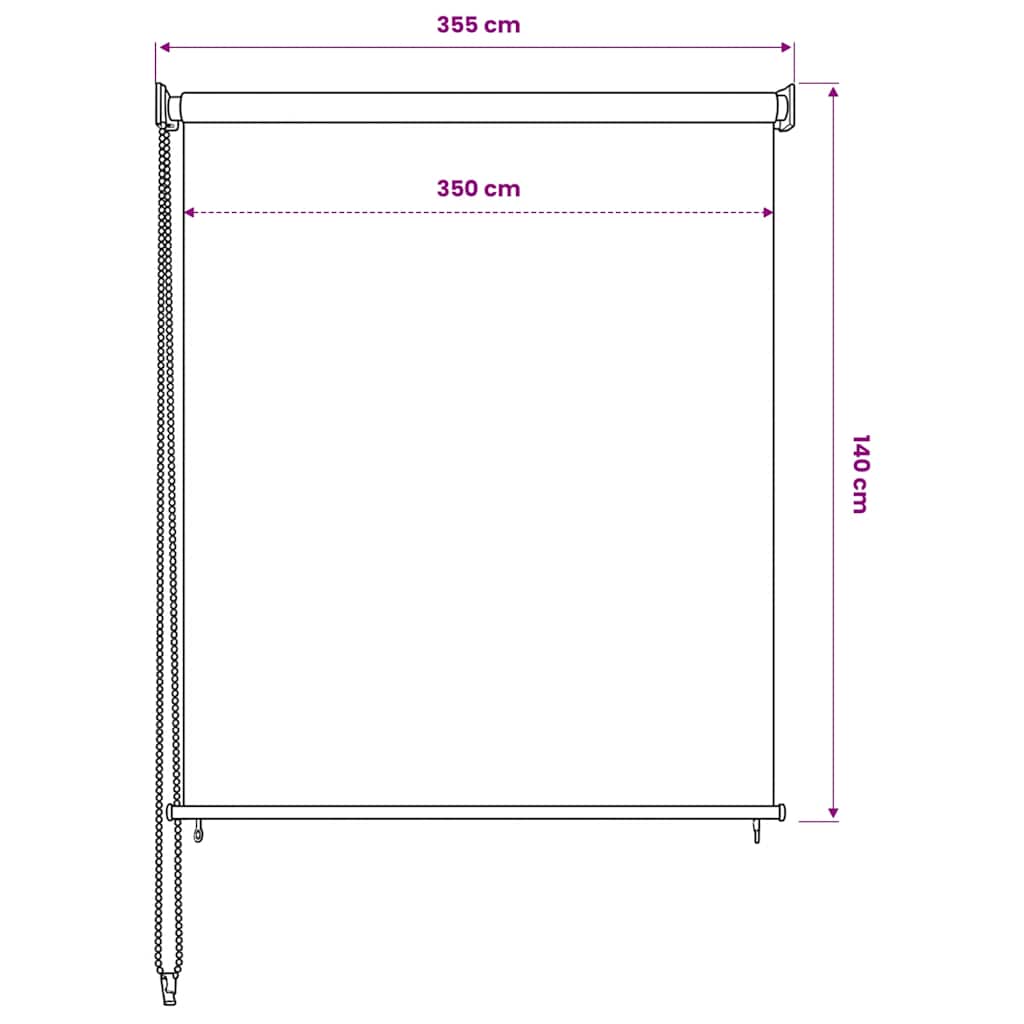 Vanjska rolo zavjesa 355 (Š) x 140 (V) cm bež