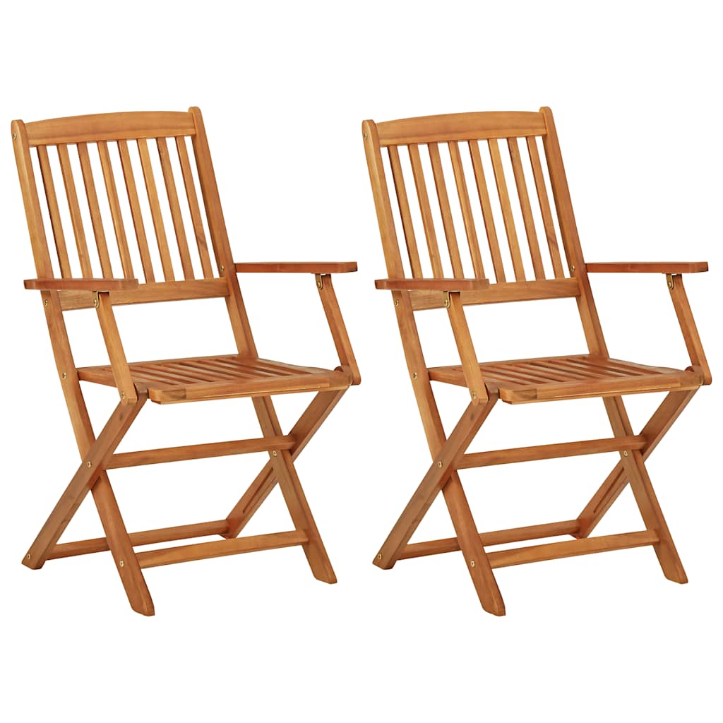 3-dijelni sklopivi bistro set od masivnog bagremovog drva