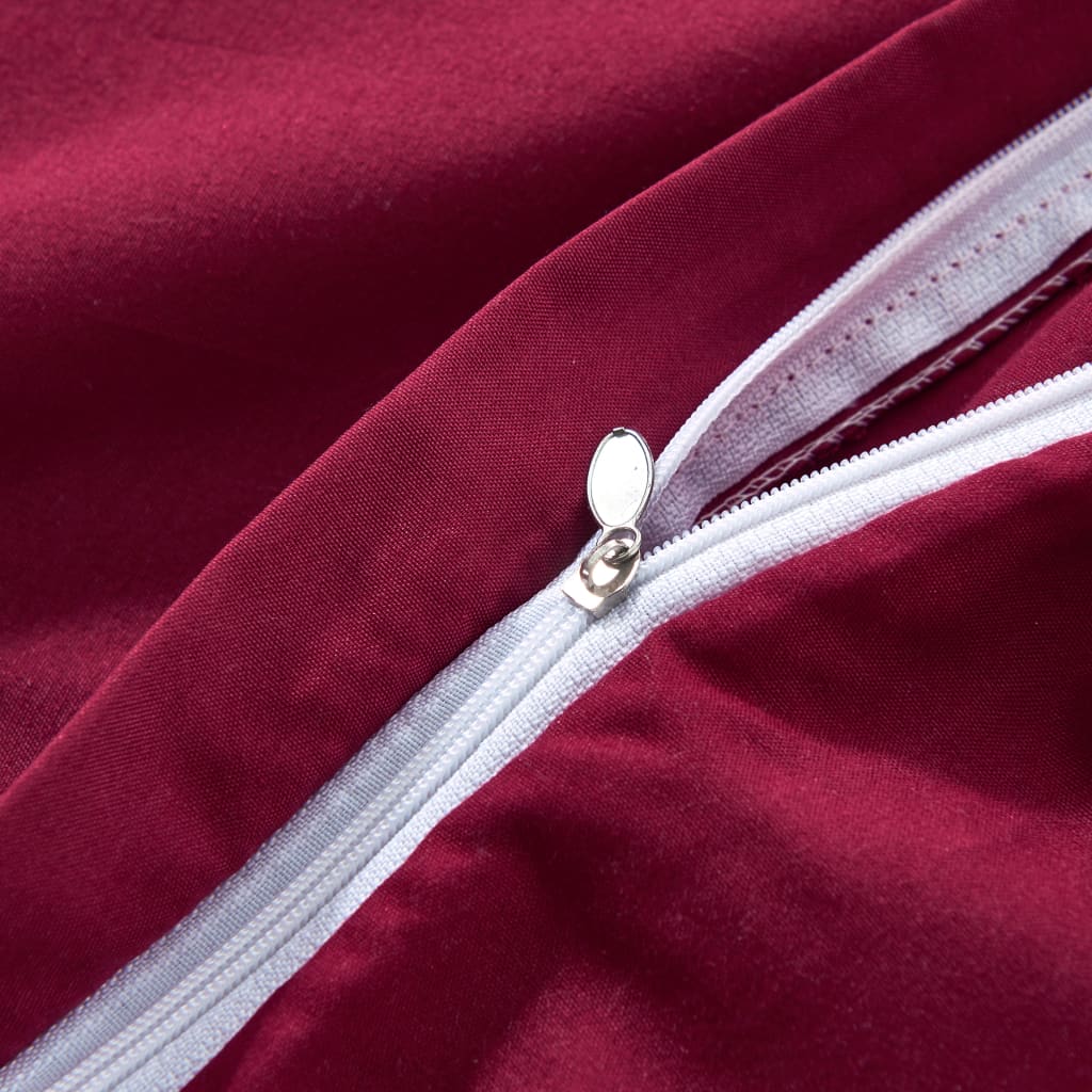 Set navlaka za poplun bordo boje 155x220/80x80 cm