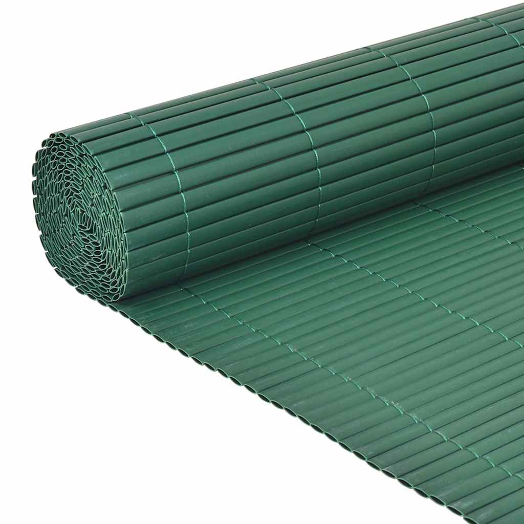 Dvostrana vrtna ograda PVC 90 x 300 cm zelena