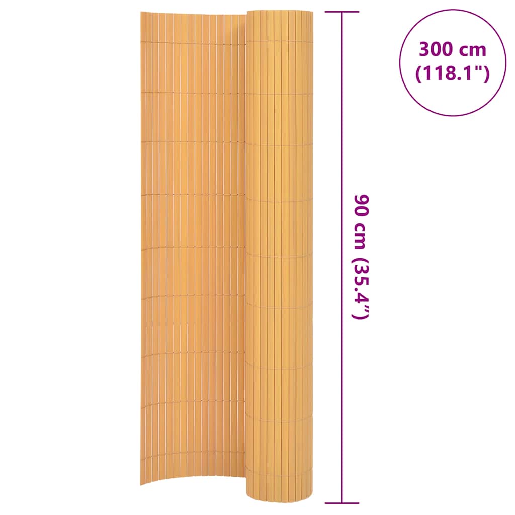 Dvostrana vrtna ograda PVC 90 x 300 cm žuta