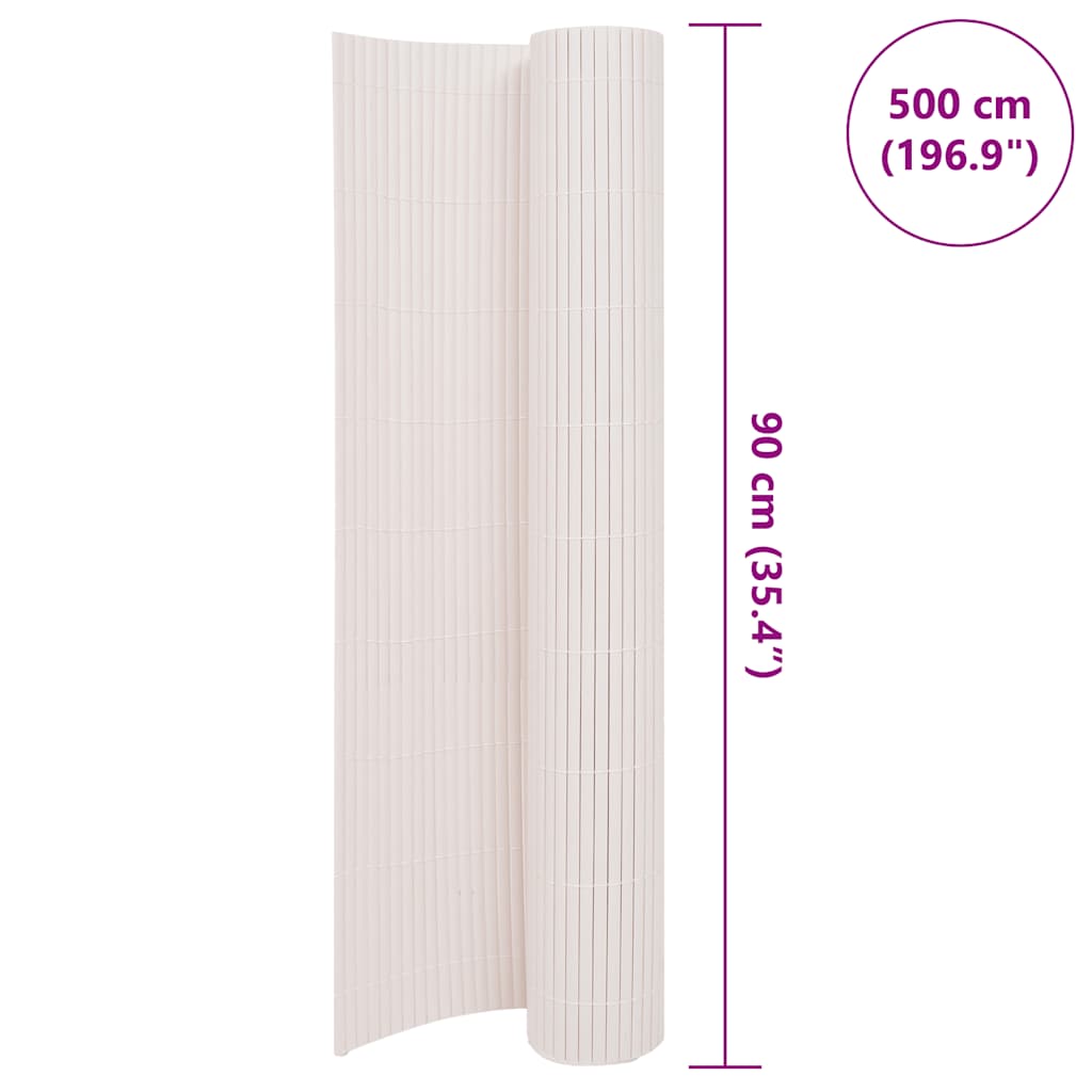 Dvostrana Vrtna Ograda 90x500 cm Bijela