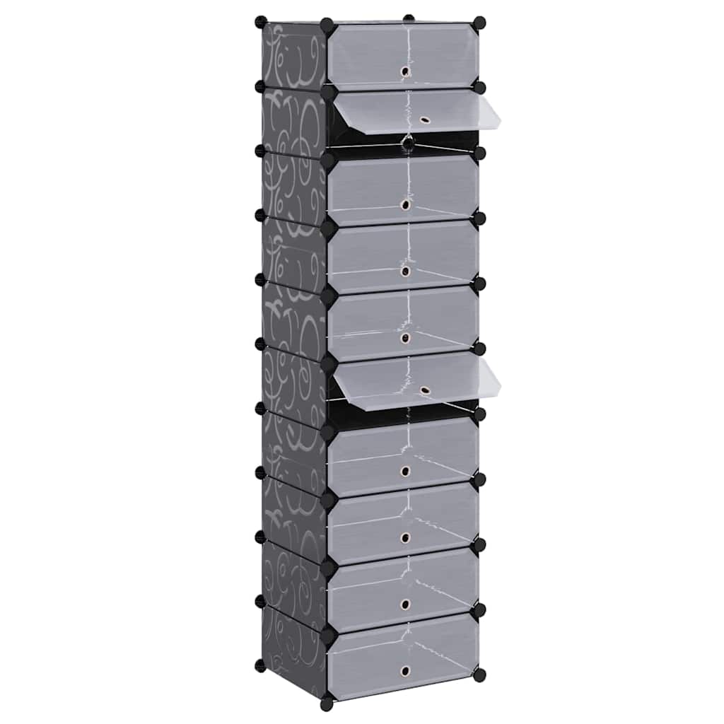 Organizator za Obuću s 10 Odjeljaka Crni