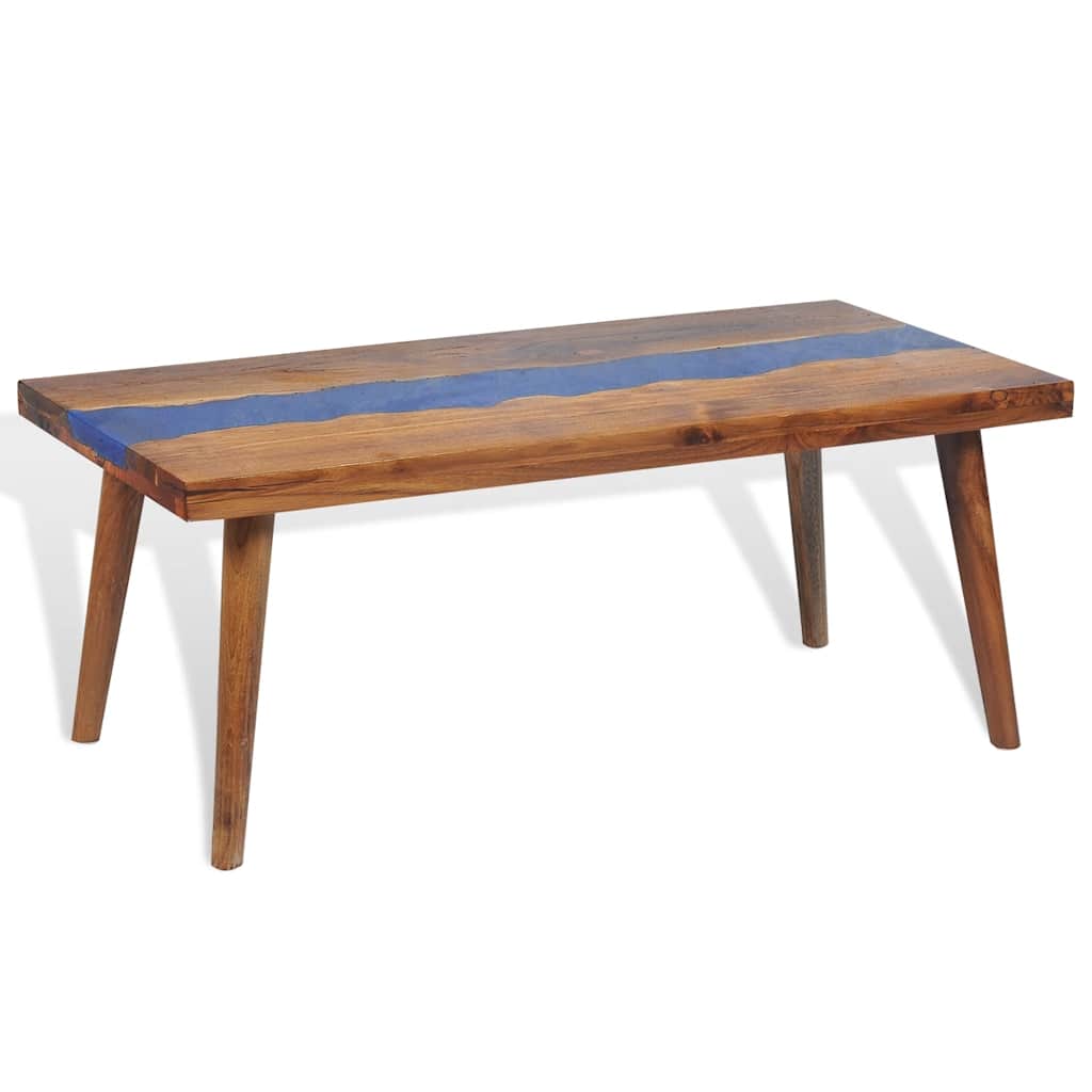 Stolić za kavu od tikovine i smole 100 x 50 x 40 cm