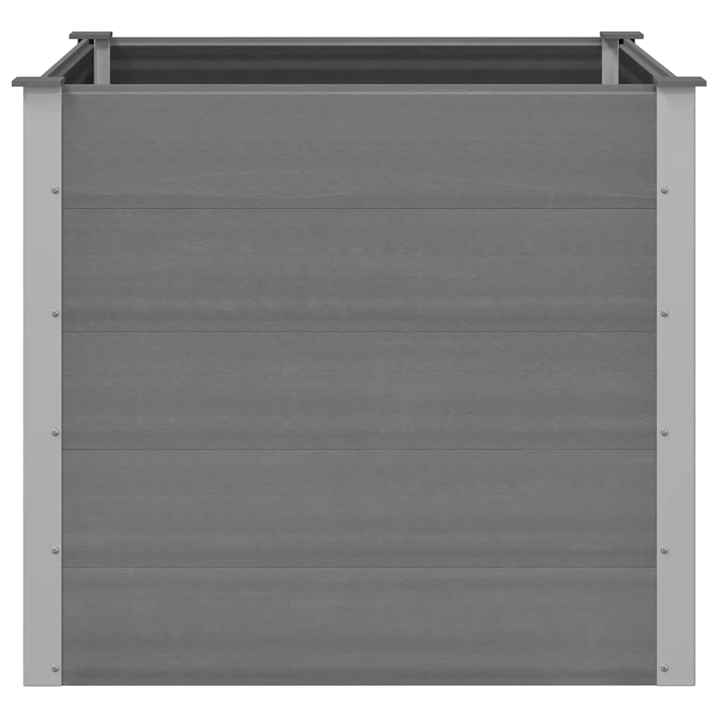 Vrtna Posuda za Sadnju WPC 100x100x91 cm Siva