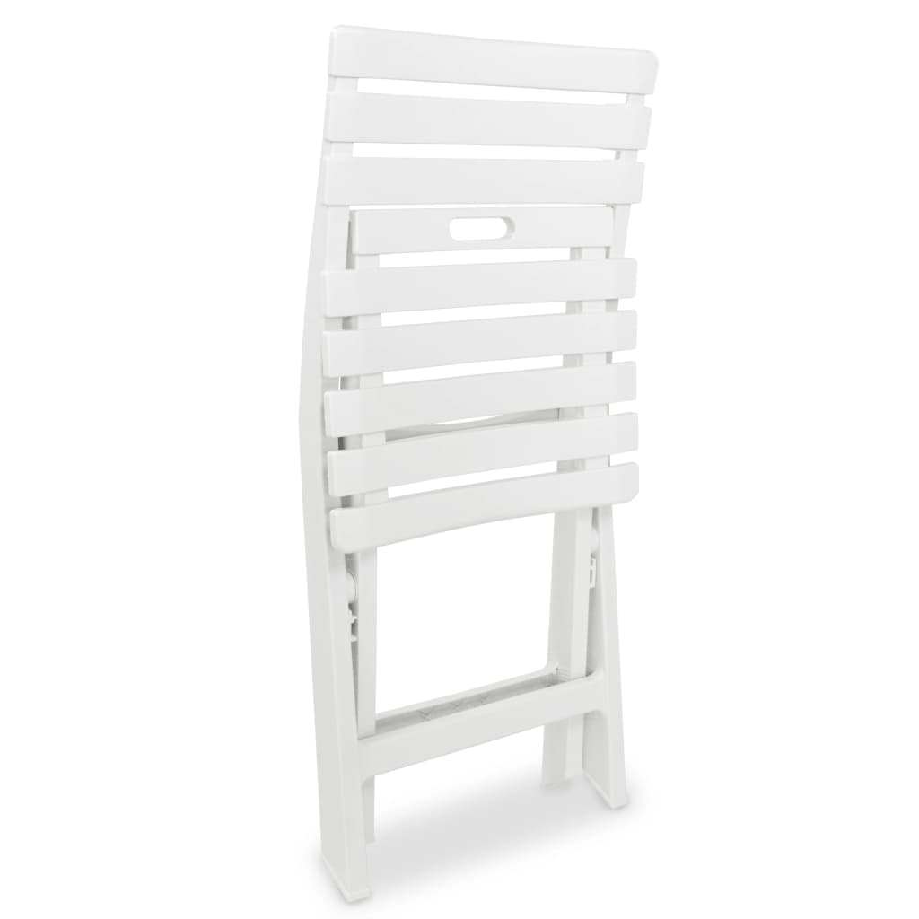 3-dijelni sklopivi bistro set plastični bijeli