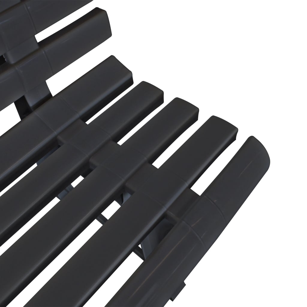 Vrtna klupa 145,5 cm plastična antracit