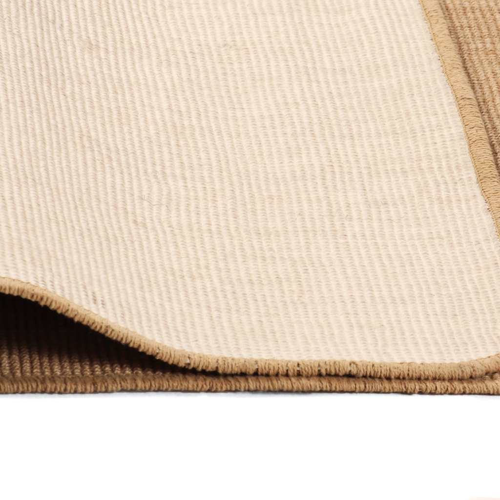 Ukrasni tepih od jute s podlogom od lateksa 120x180 cm prirodni
