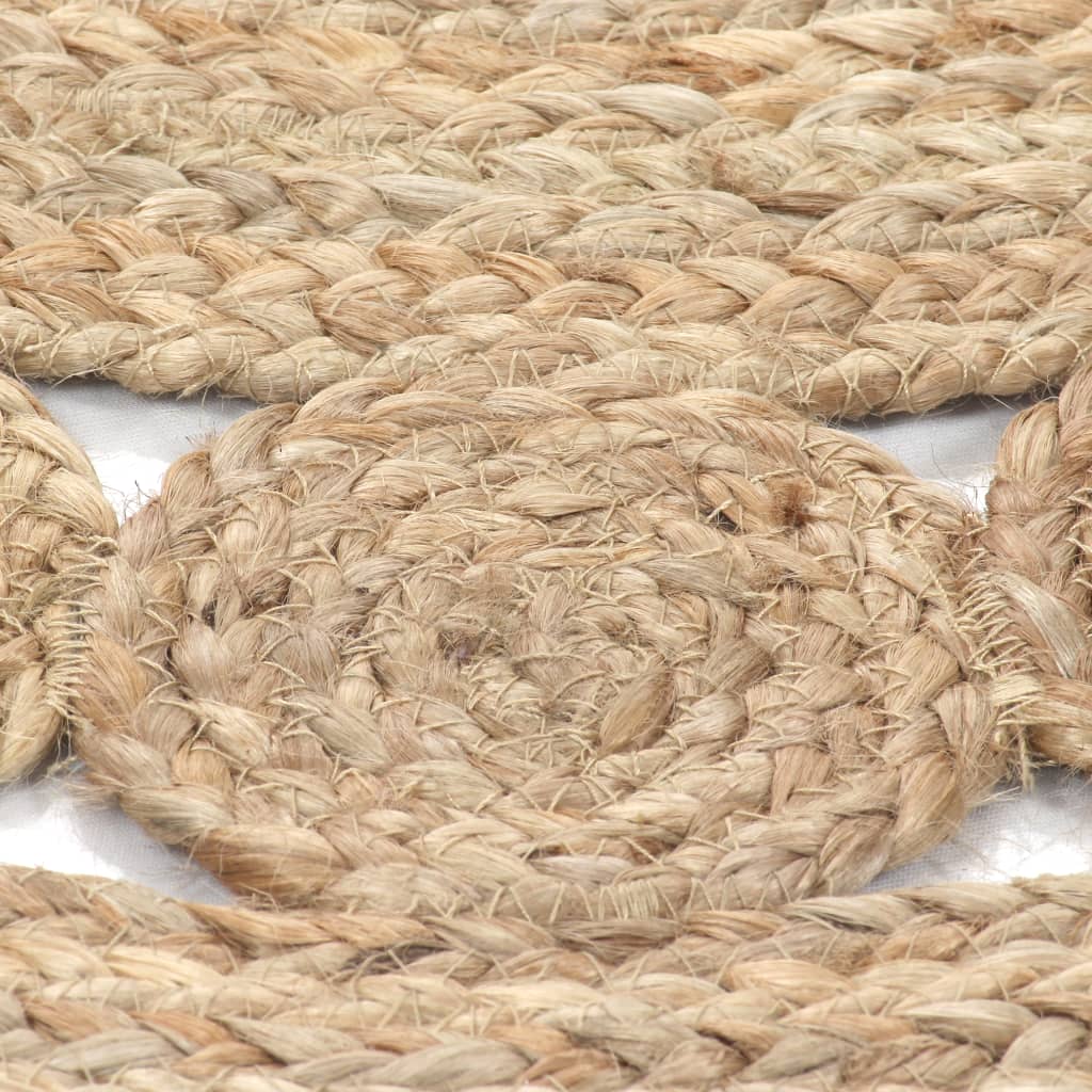Ukrasni pleteni tepih od jute 90 cm okrugli