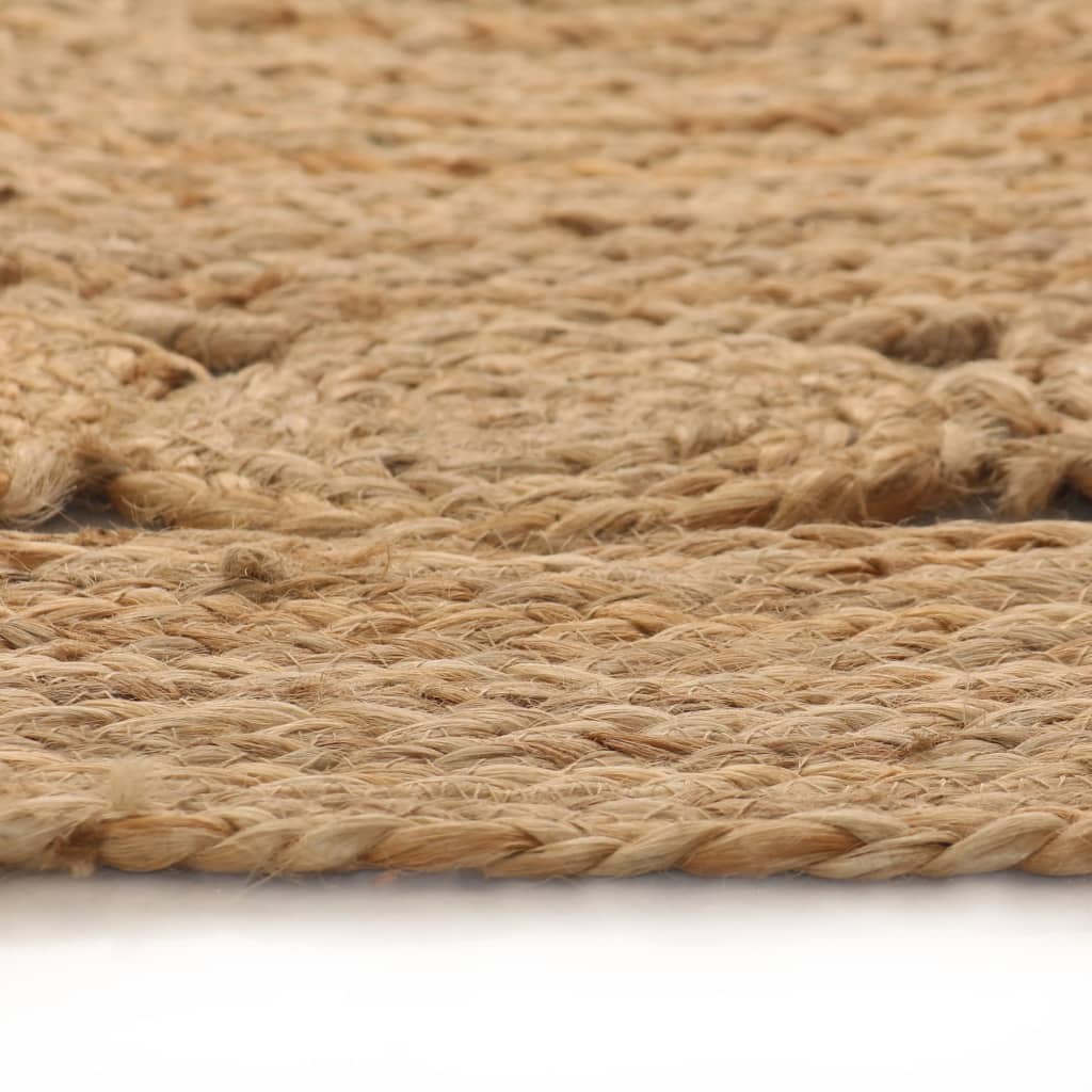 Ukrasni pleteni tepih od jute 120 cm okrugli