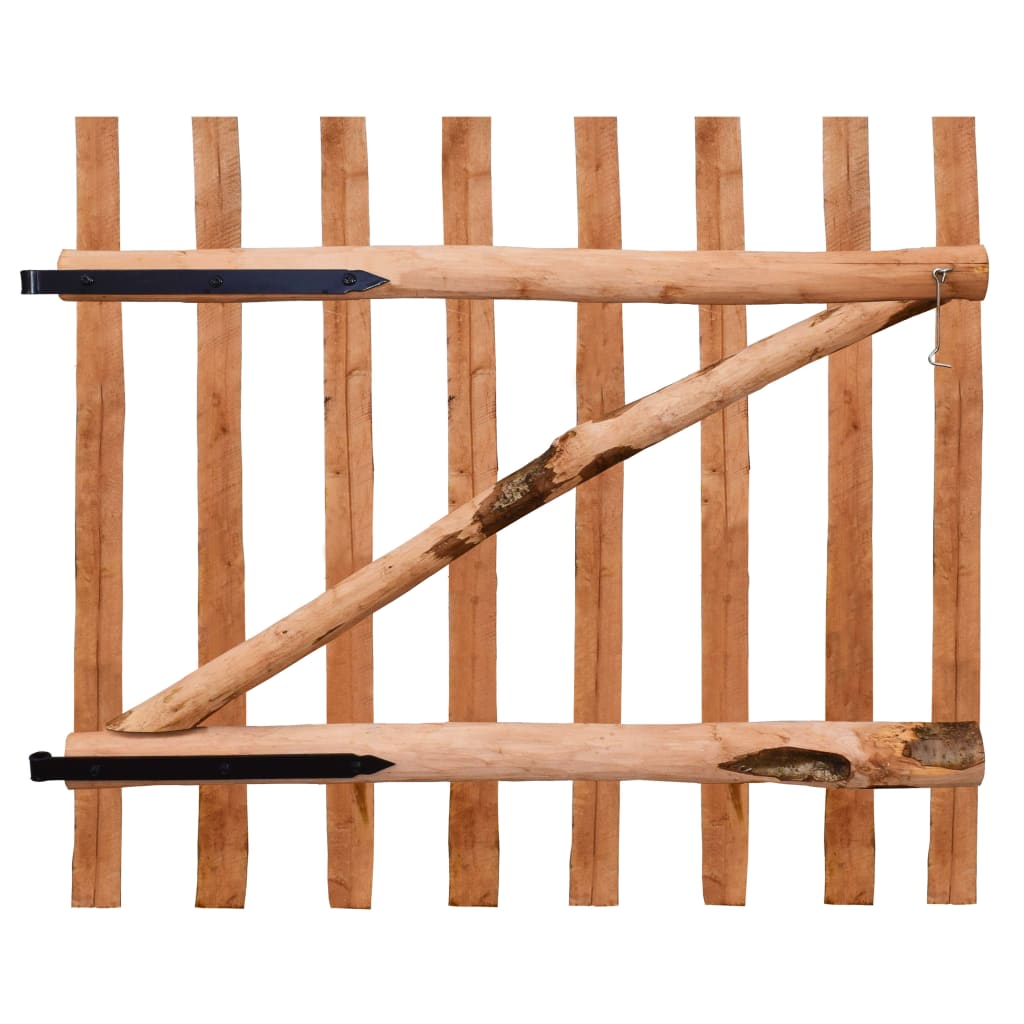 Jednostruka vrata za ogradu od drva lješnjaka 100 x 90 cm