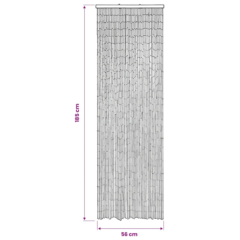Zavjesa za Vrata Protiv Insekata od Bambusa 56x185 cm