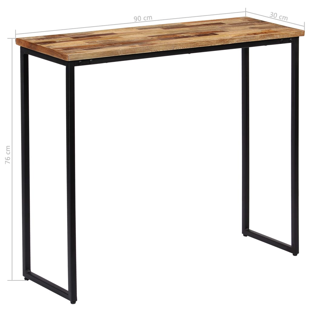Konzolni stol od masivne obnovljene tikovine 90 x 30 x 76 cm