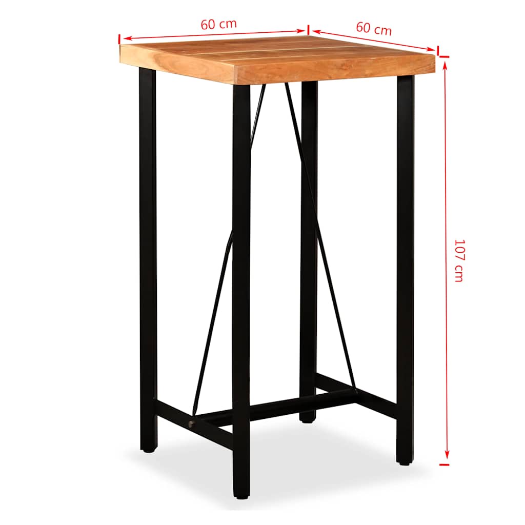 Barski stol od masivnog bagremovog drva 60 x 60 x 107 cm
