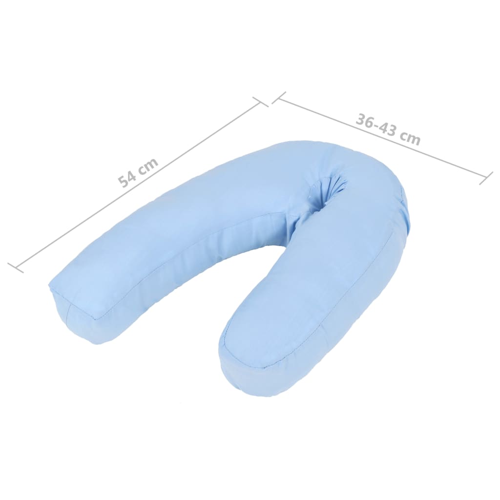 Jastuk za trudnice u obliku slova J 54 x (36 - 43) cm plavi