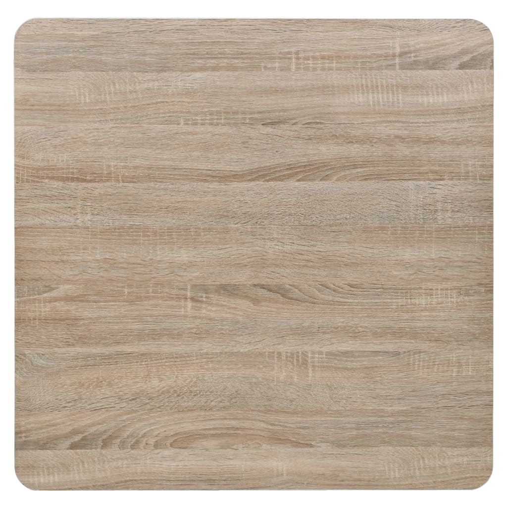 Kvadratni stol za bistro od MDF-a i čelika 80x80x75 cm boja hrasta