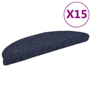 Prostirke za stepenice samoljepljive 15 kom 56x17x3 cm plave poluokrugle