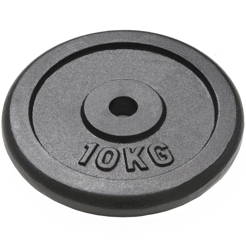 Ploče za utege 4 kom 2 x 10 kg + 2 x 5 kg od lijevanog željeza