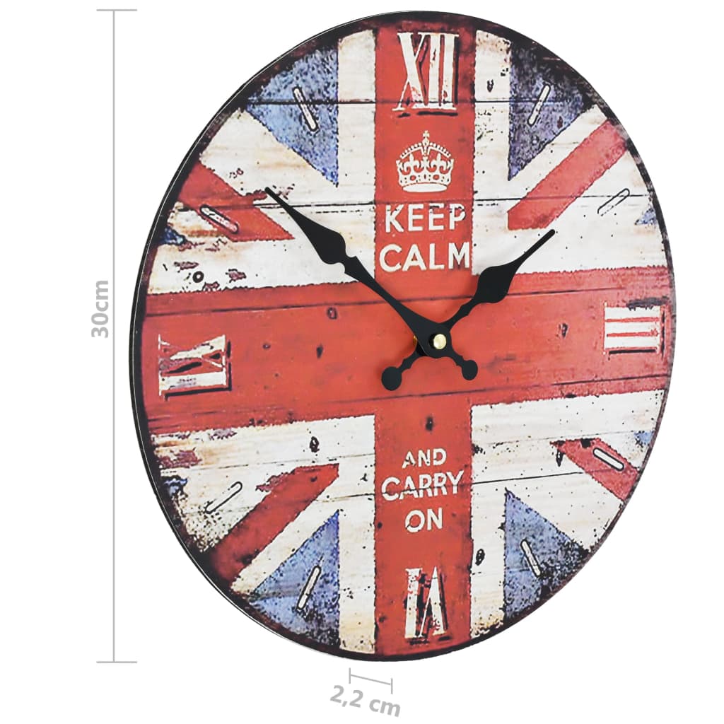 Starinski zidni sat UK 30 cm