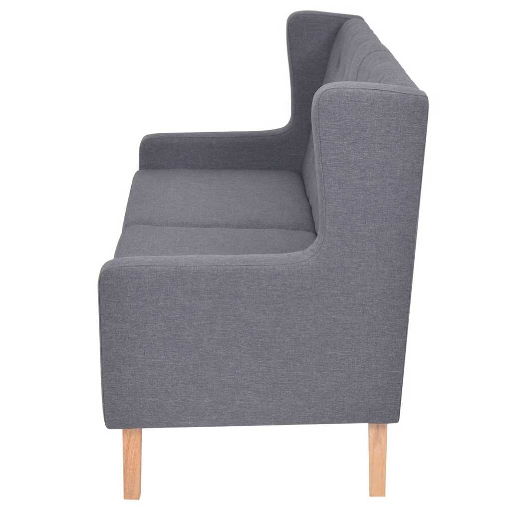 2-dijelni set sofa od tkanine sivi