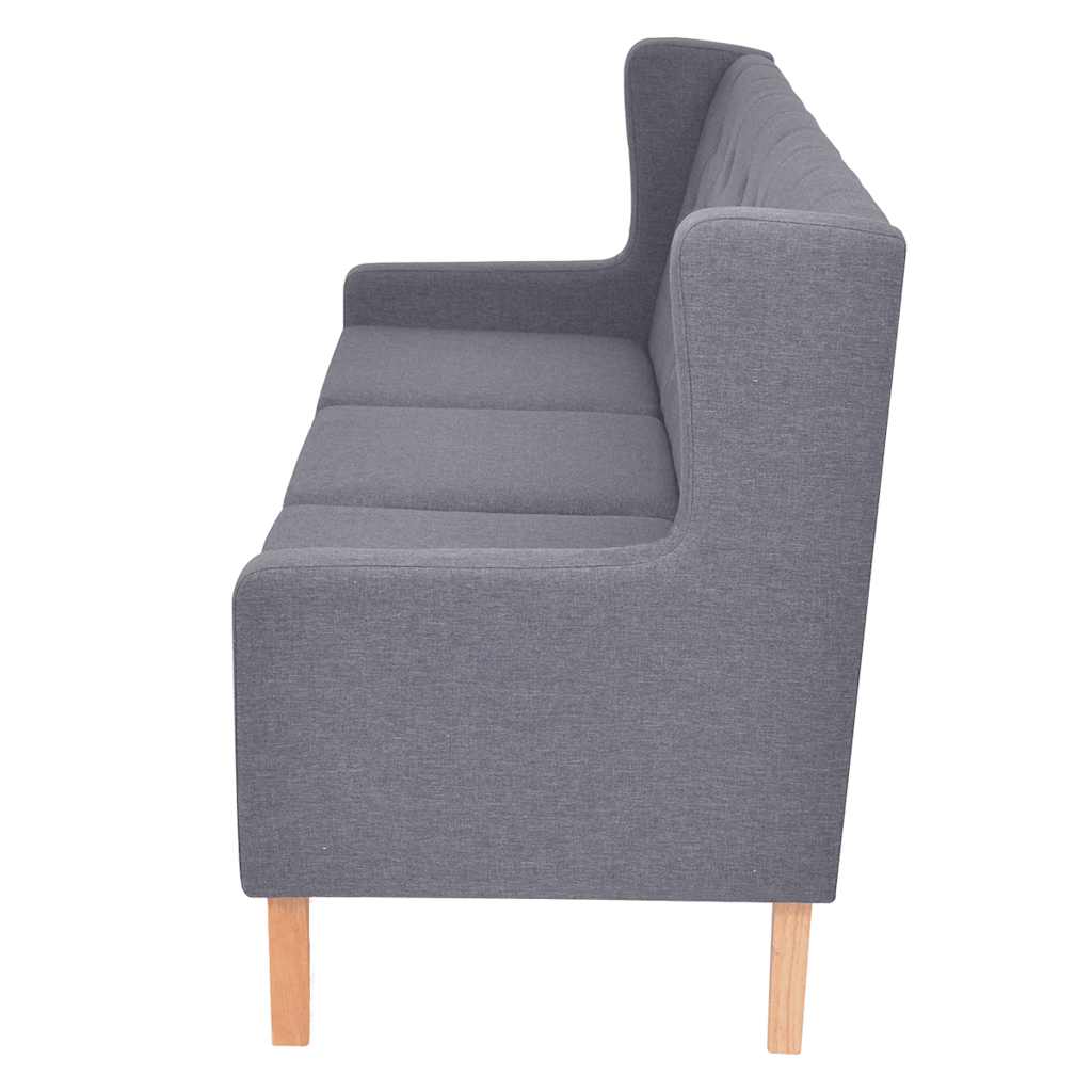 3-dijelni set sofa od tkanine sivi