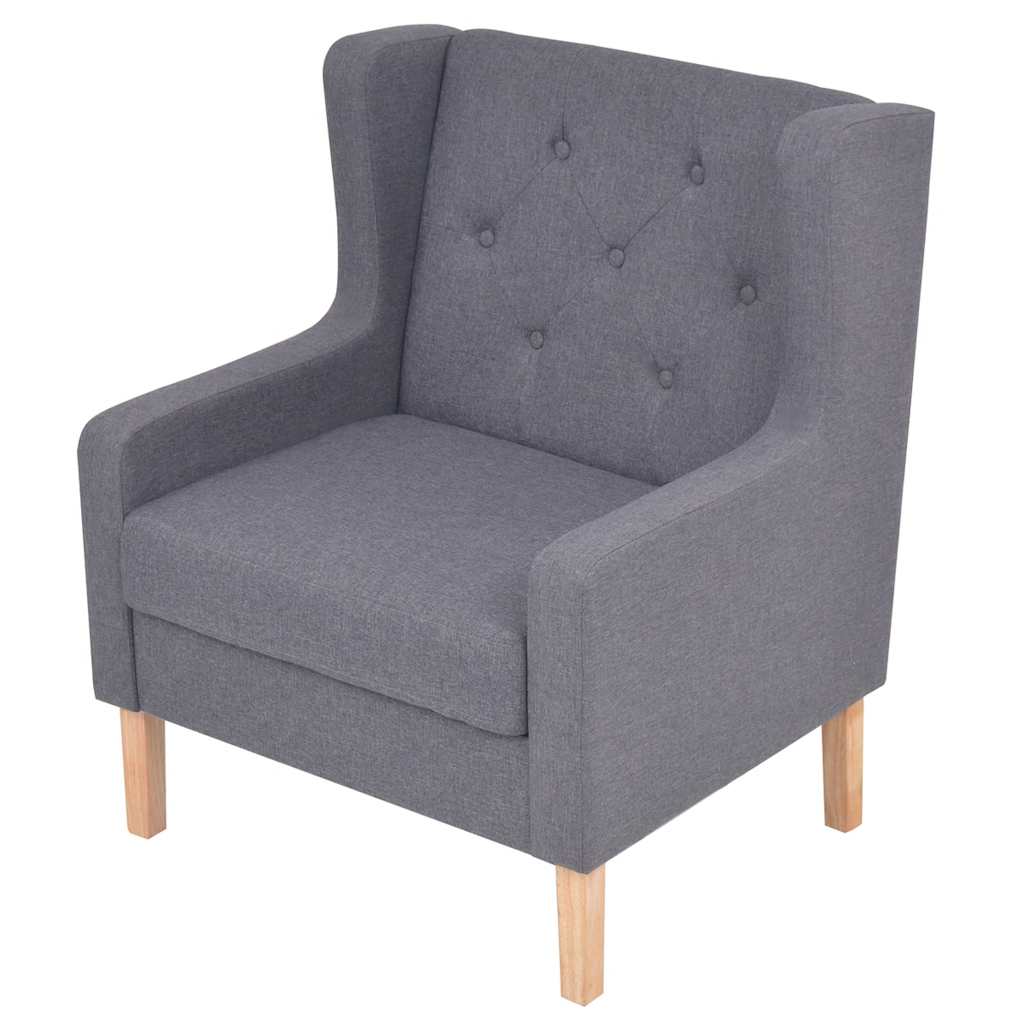 3-dijelni set sofa od tkanine sivi