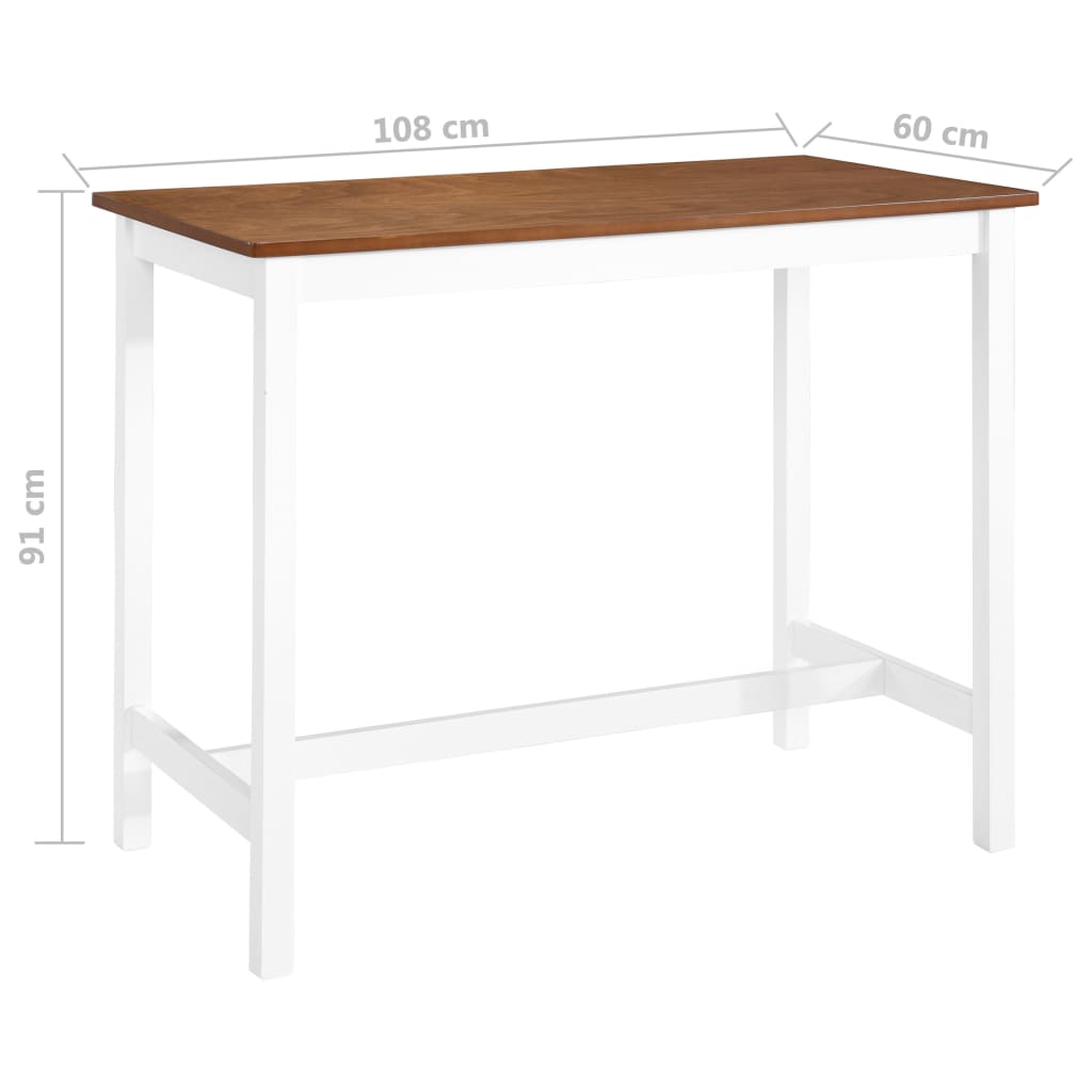 Barski stol od masivnog drva 108x60x91 cm