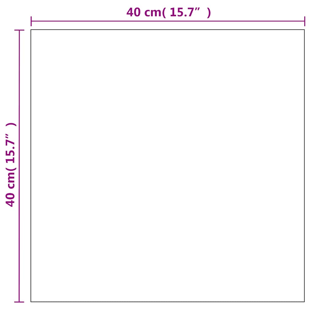 Zidno ogledalo 40 x 40 cm červrtasto stakleno