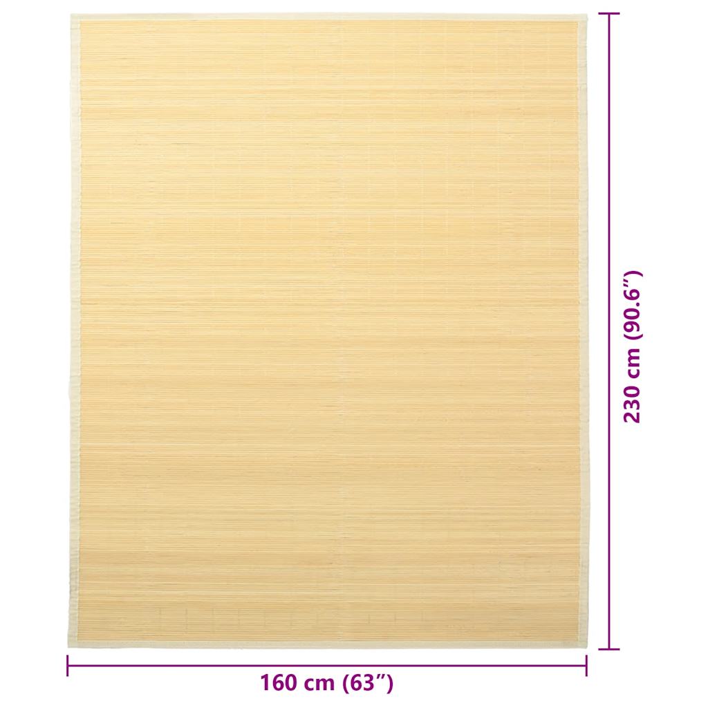 Tepih od bambusa 160 x 230 cm prirodna boja