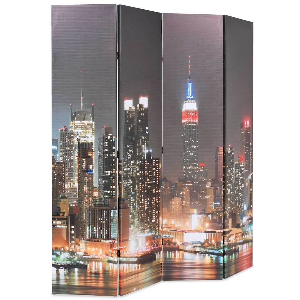 Sklopiva sobna pregrada sa slikom New Yorka noću 160 x 170 cm