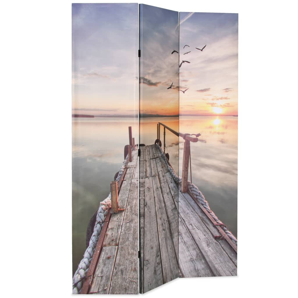 Sklopiva sobna pregrada s uzorkom jezera 120 x 170 cm