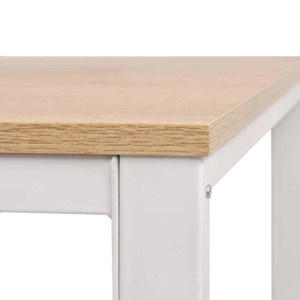Pisaći stol 120 x 60 x 75 cm boja hrasta i bijela