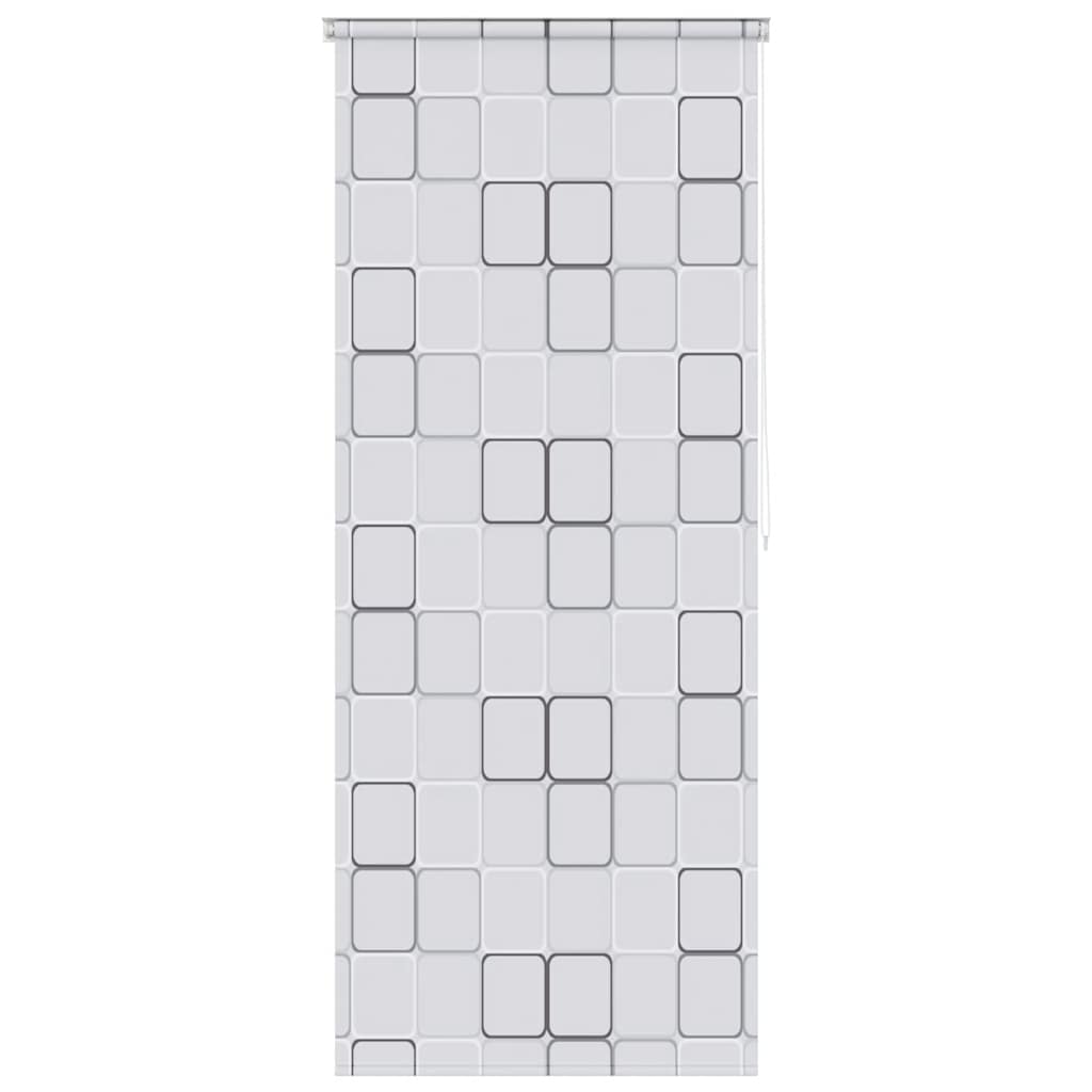 Roleta za tuš 80 x 240 cm s uzorkom kvadrata