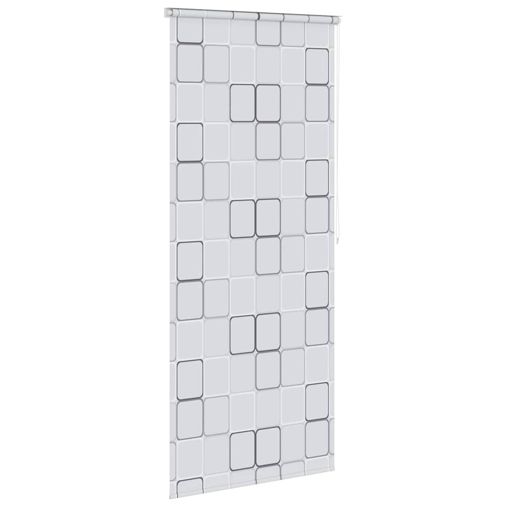 Roleta za tuš 80 x 240 cm s uzorkom kvadrata