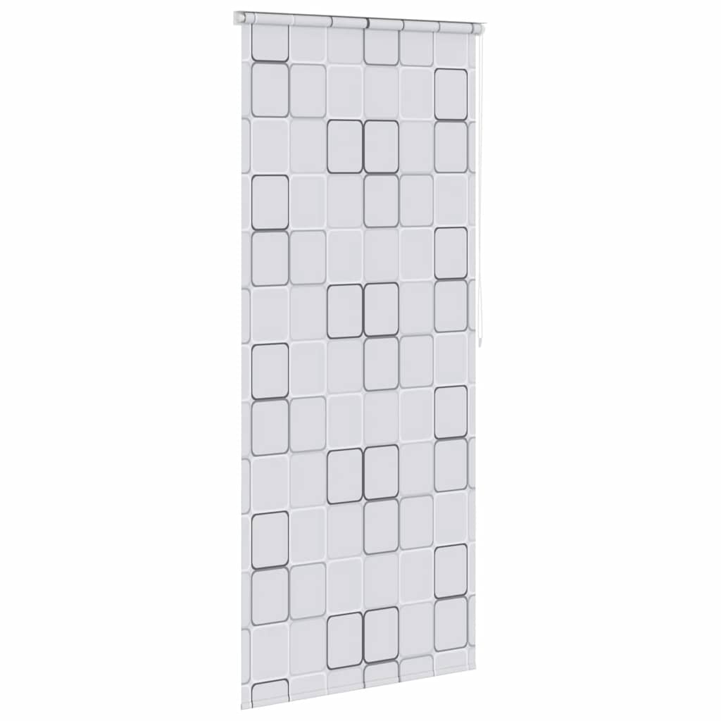 Roleta za tuš 100 x 240 cm s uzorkom kvadrata
