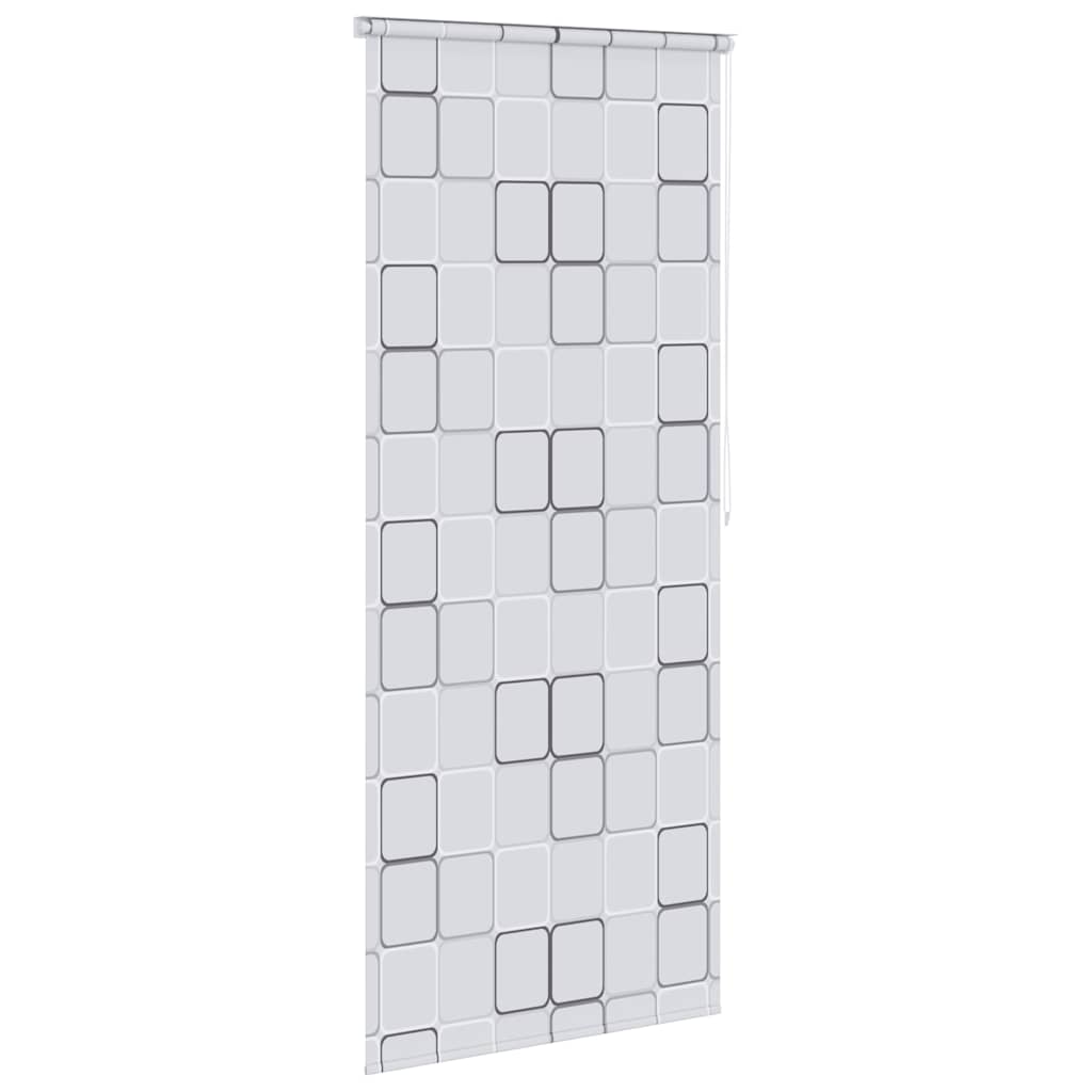 Roleta za tuš 120 x 240 cm s uzorkom kvadrata