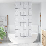 Roleta za tuš 120 x 240 cm s uzorkom kvadrata