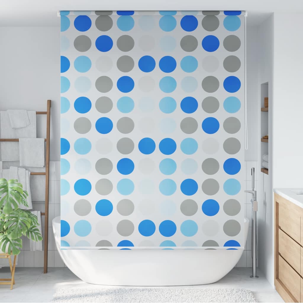 Roleta za tuš 160 x 240 cm s uzorkom krugova