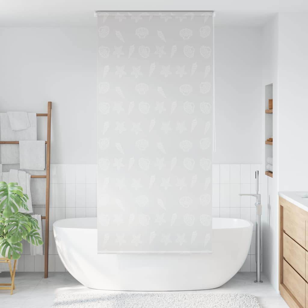 Roleta za tuš 80 x 240 cm s uzorkom morskih zvijezda