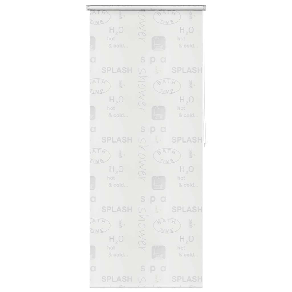 Roleta za tuš 100 x 240 cm s natpisom Splash