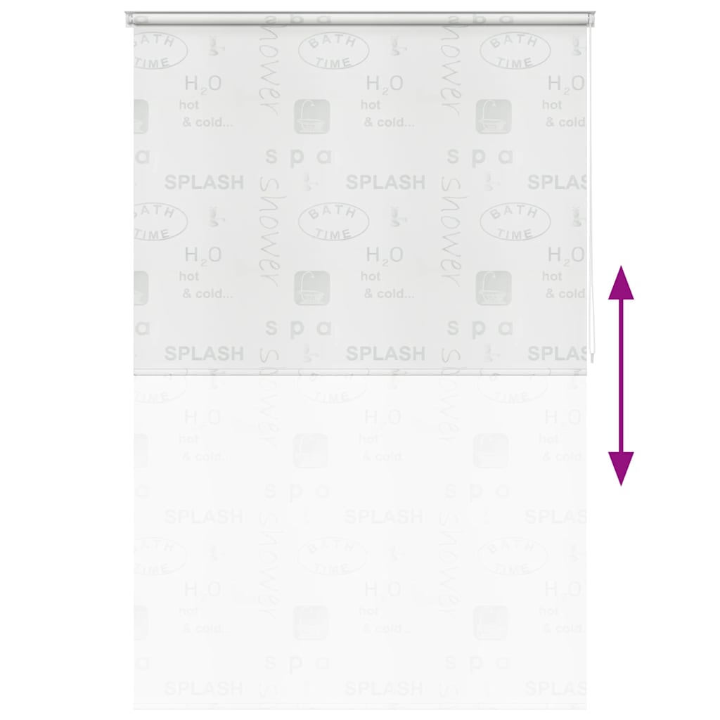 Roleta za tuš 140 x 240 cm s natpisom Splash