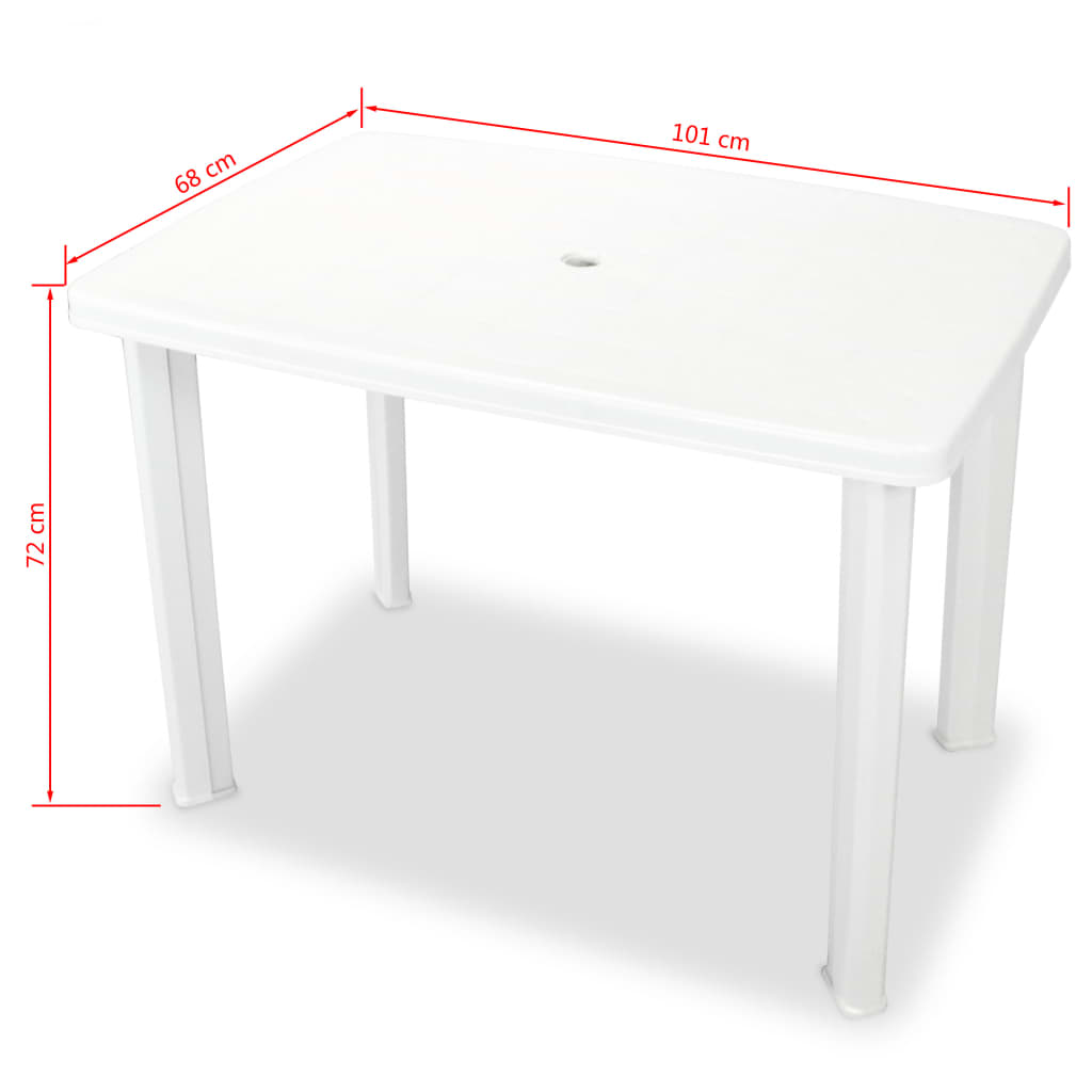 3-dijelni bistro set od plastike bijeli