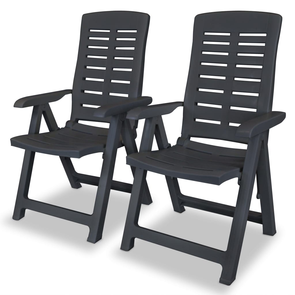 3-dijelni bistro set od plastike antracit